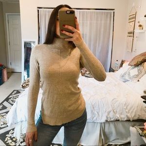 Beige Turtleneck